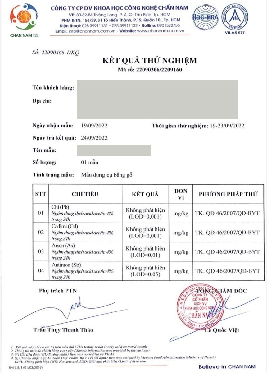 Heavy metals test · Pb, Cd, As, Sb